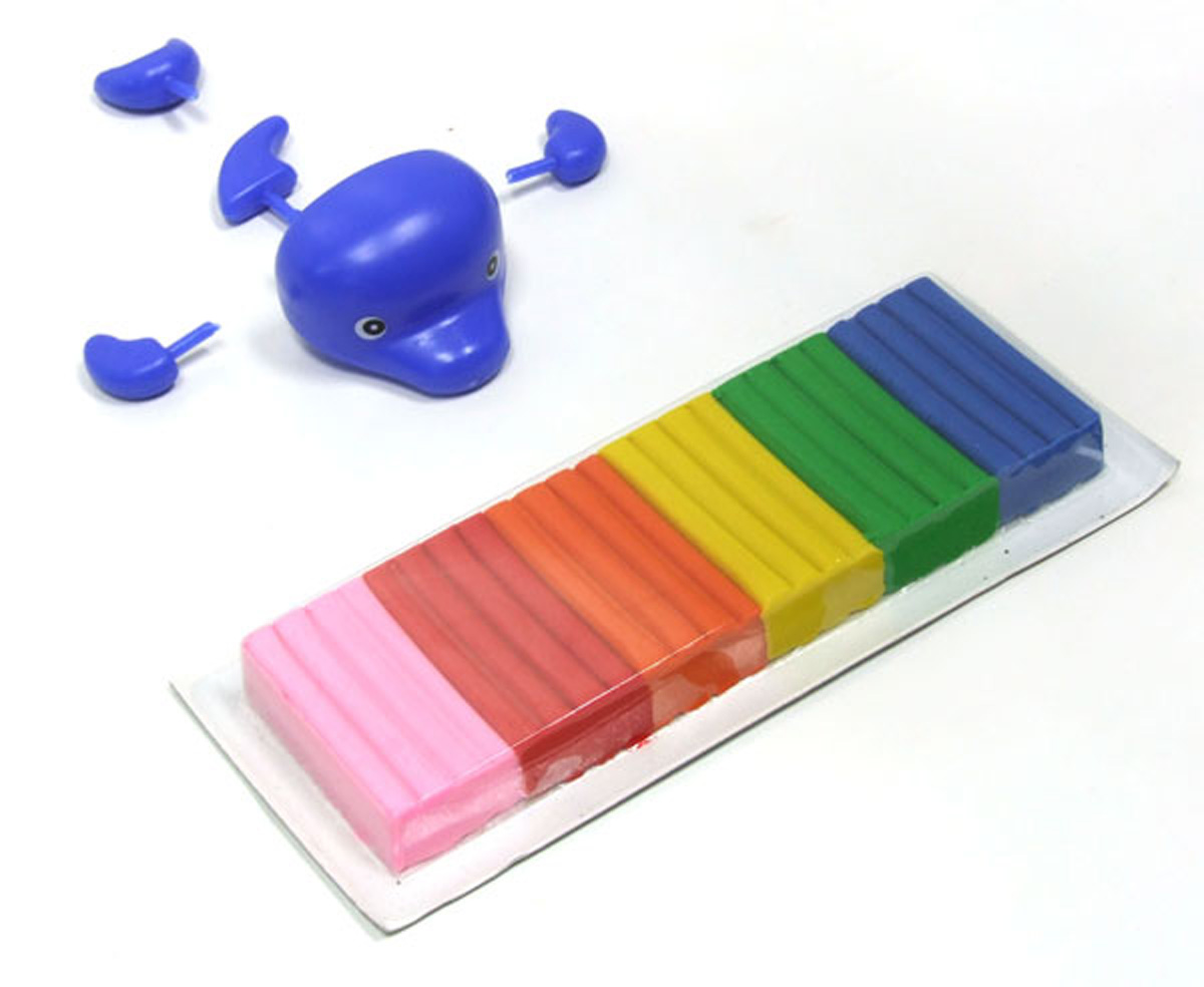 Kiddy Clay : 6 Colors of Clay+Fish Parts /Dolphin