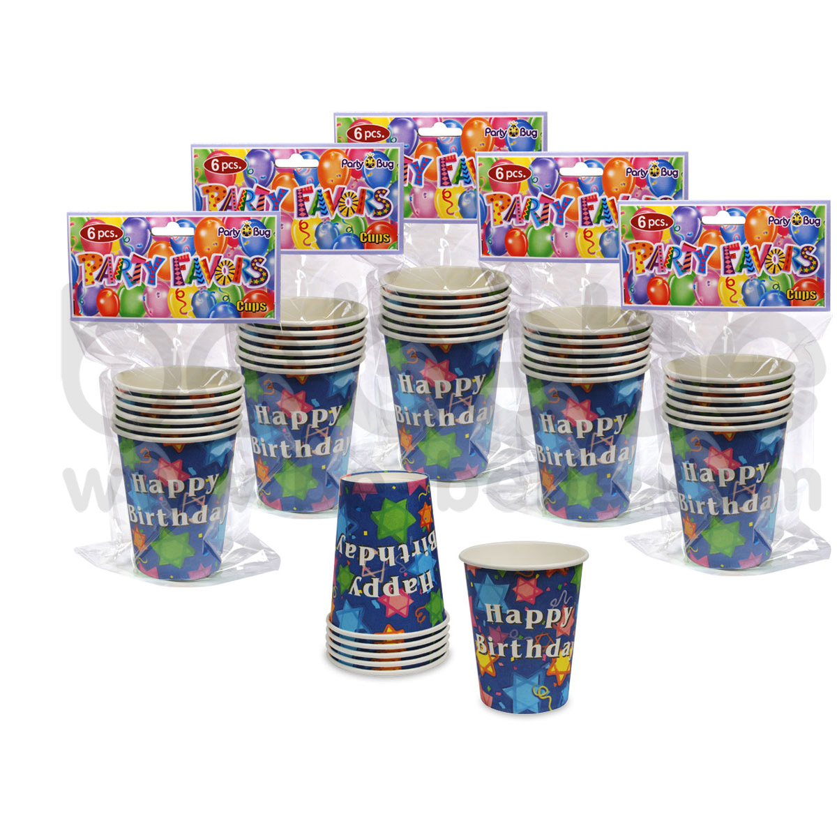 PARTY BUG : Paper cup 9 Oz., 6 Packs