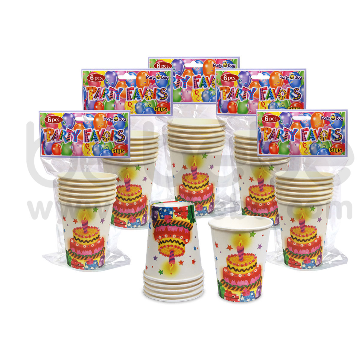PARTY BUG : Paper cup 9 Oz., 6 Packs