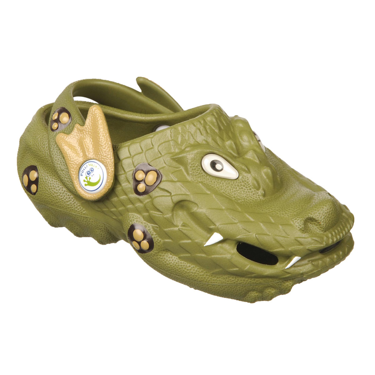Polliwalks : รองเท้าเด็ก Drake the Dragon Green # 6 
