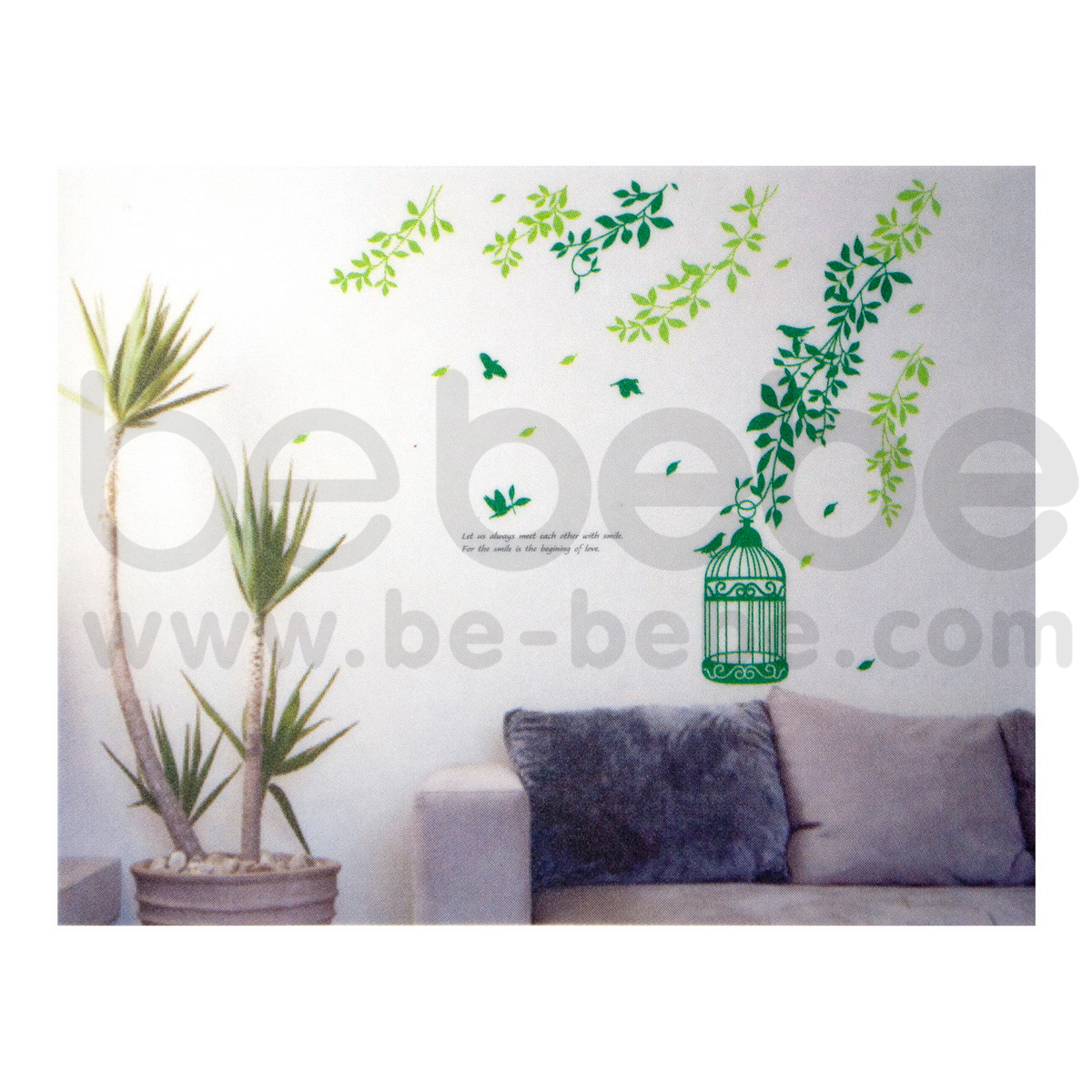 be bebe :  Removable PVC Wall Sticker(50x70cm.) / HL3D-2102