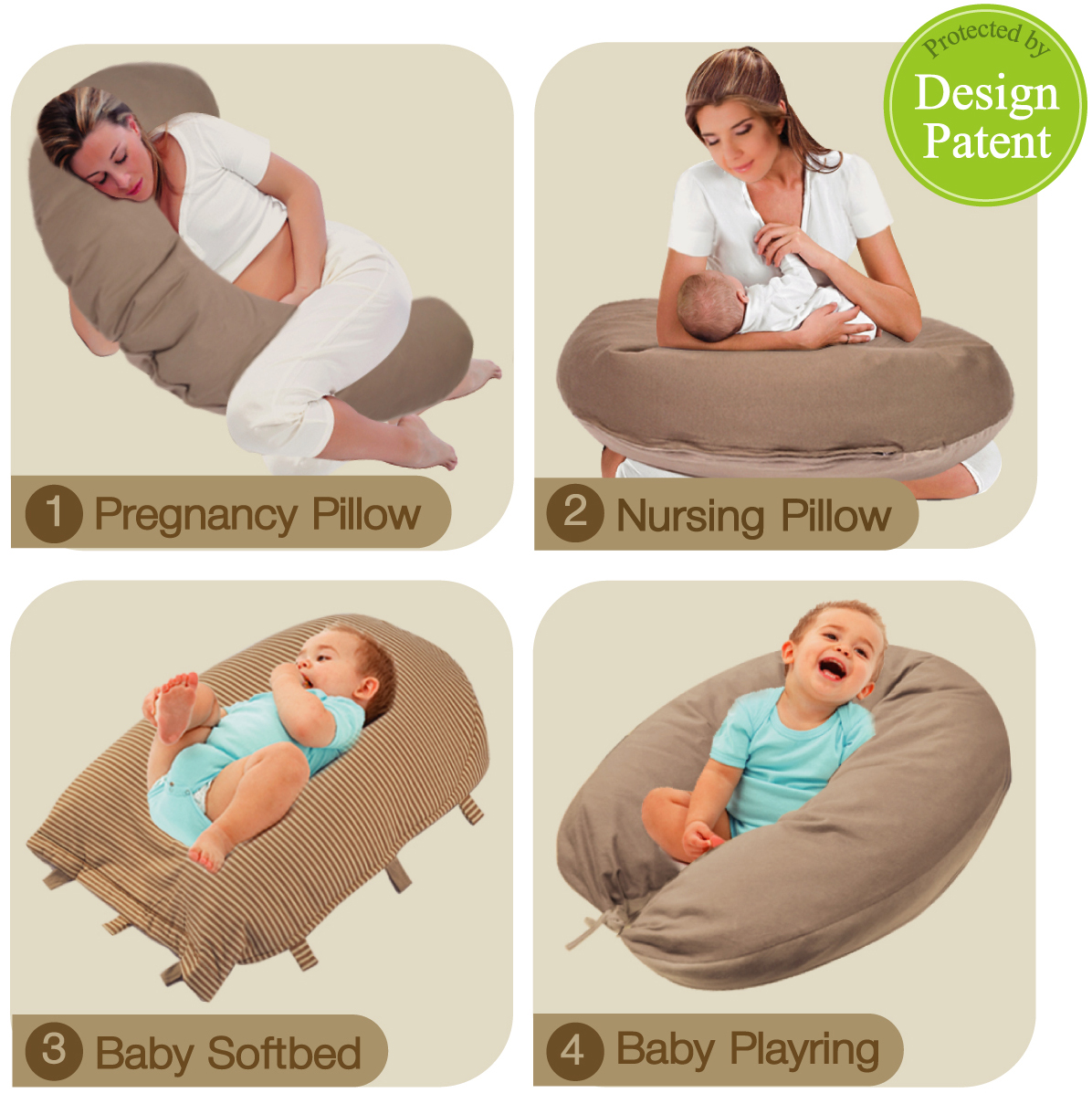 be bebe : 8 in 1 Maternity Pillow Plus (EPS Beads) /Pink