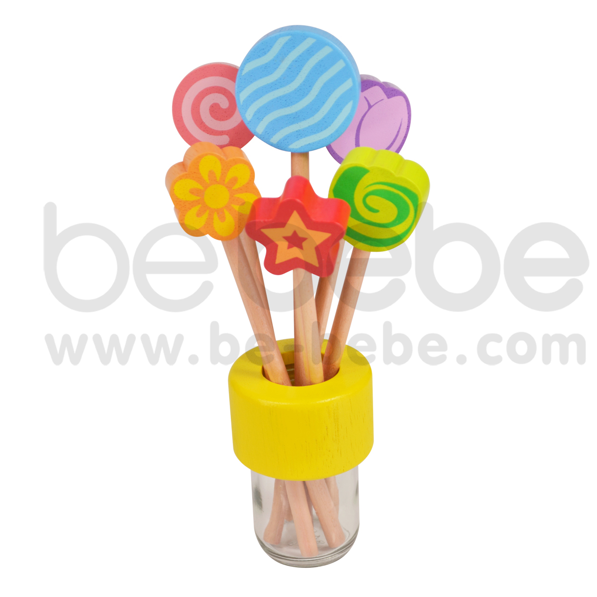 bebebe : Pencil-S-Spiral Flower/Pink