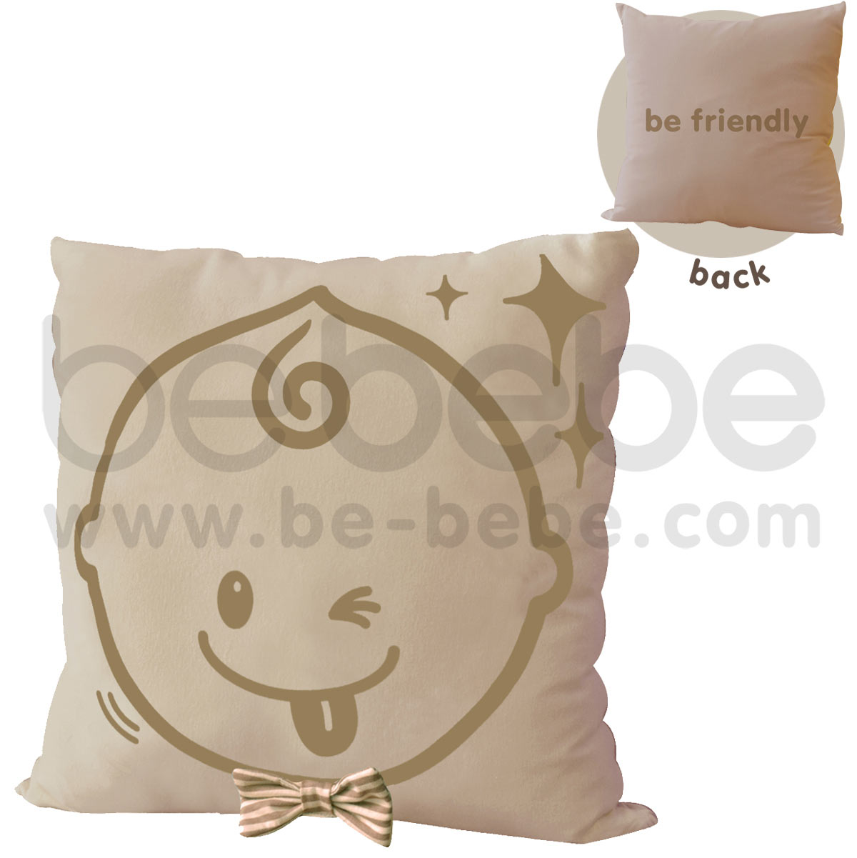 bebebe : Pillow-be friendly-boy / Light Brown