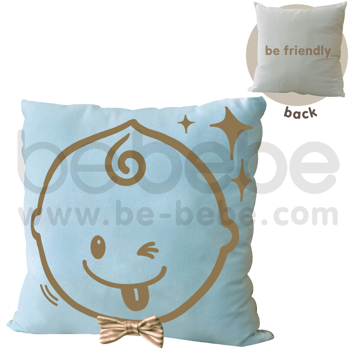 bebebe : Pillow-be friendly-boy / Light Blue 