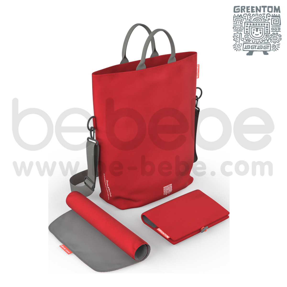 Greentom : กระเป๋าใส่ผ้าอ้อม Diaper Bag / แดง
