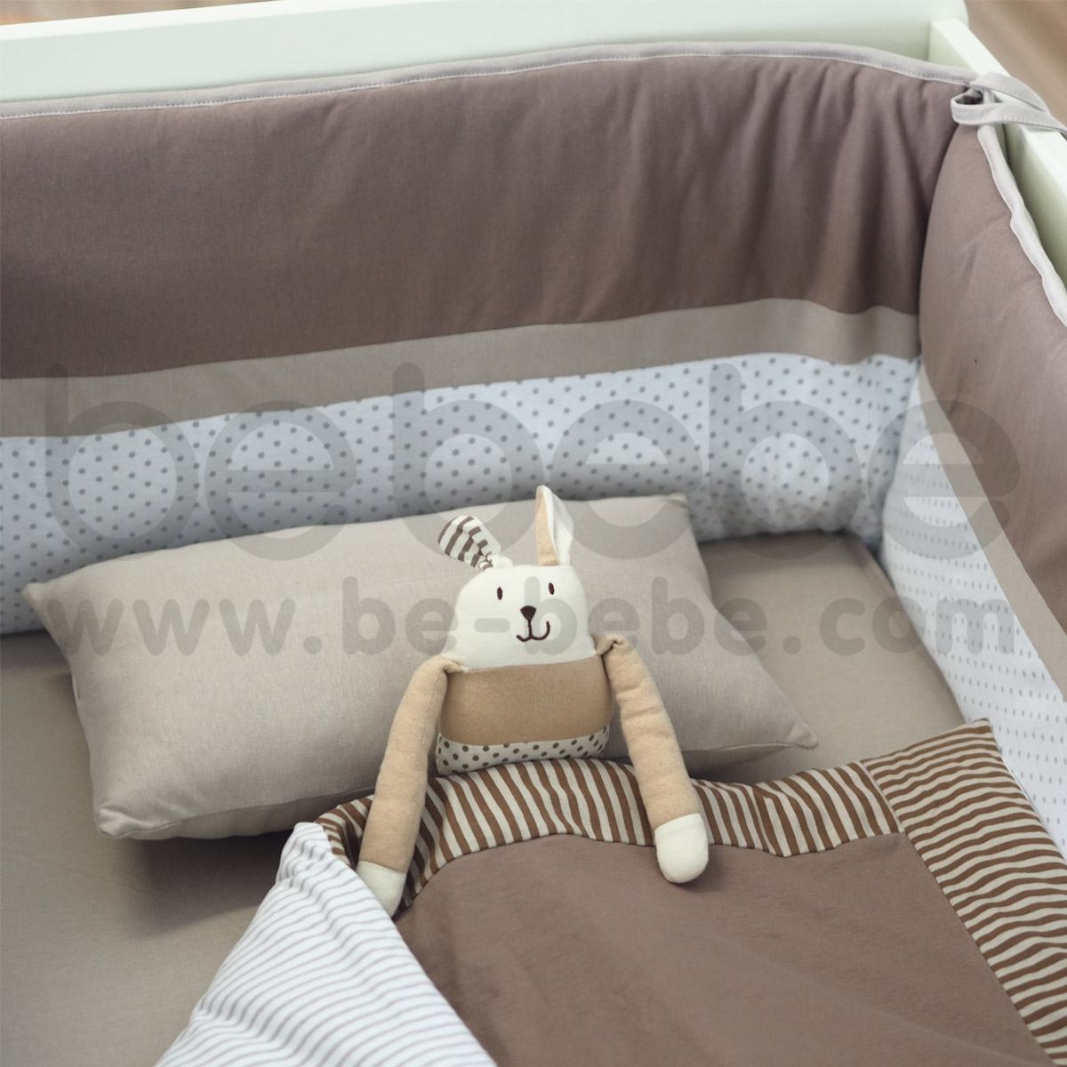 be bebe  :Bedding Set 60x120 cm. / Brown