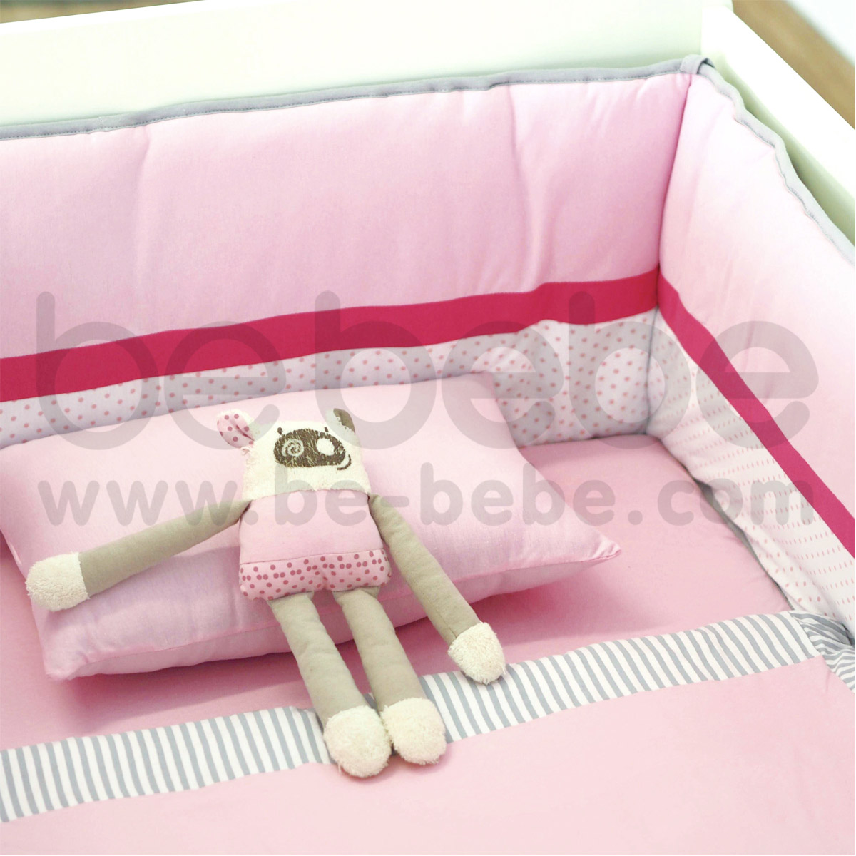 be bebe  :Bedding Set 60x120 cm. / Pink