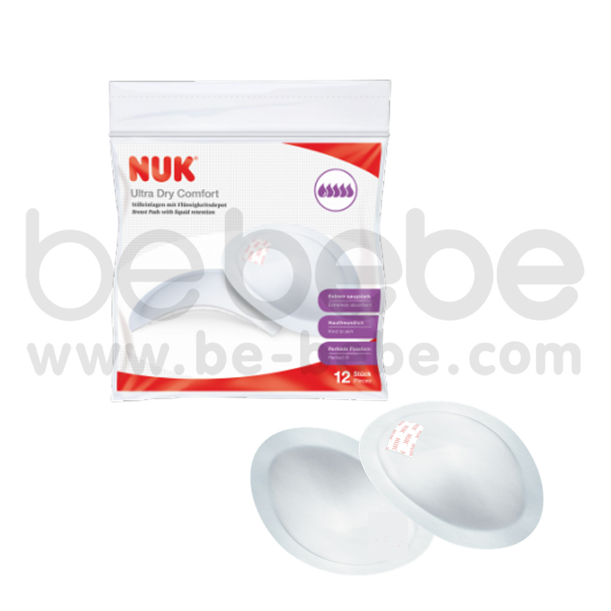 NUK : Ultra Dry  Comfort Breast Pads Pack 12 pcs. 