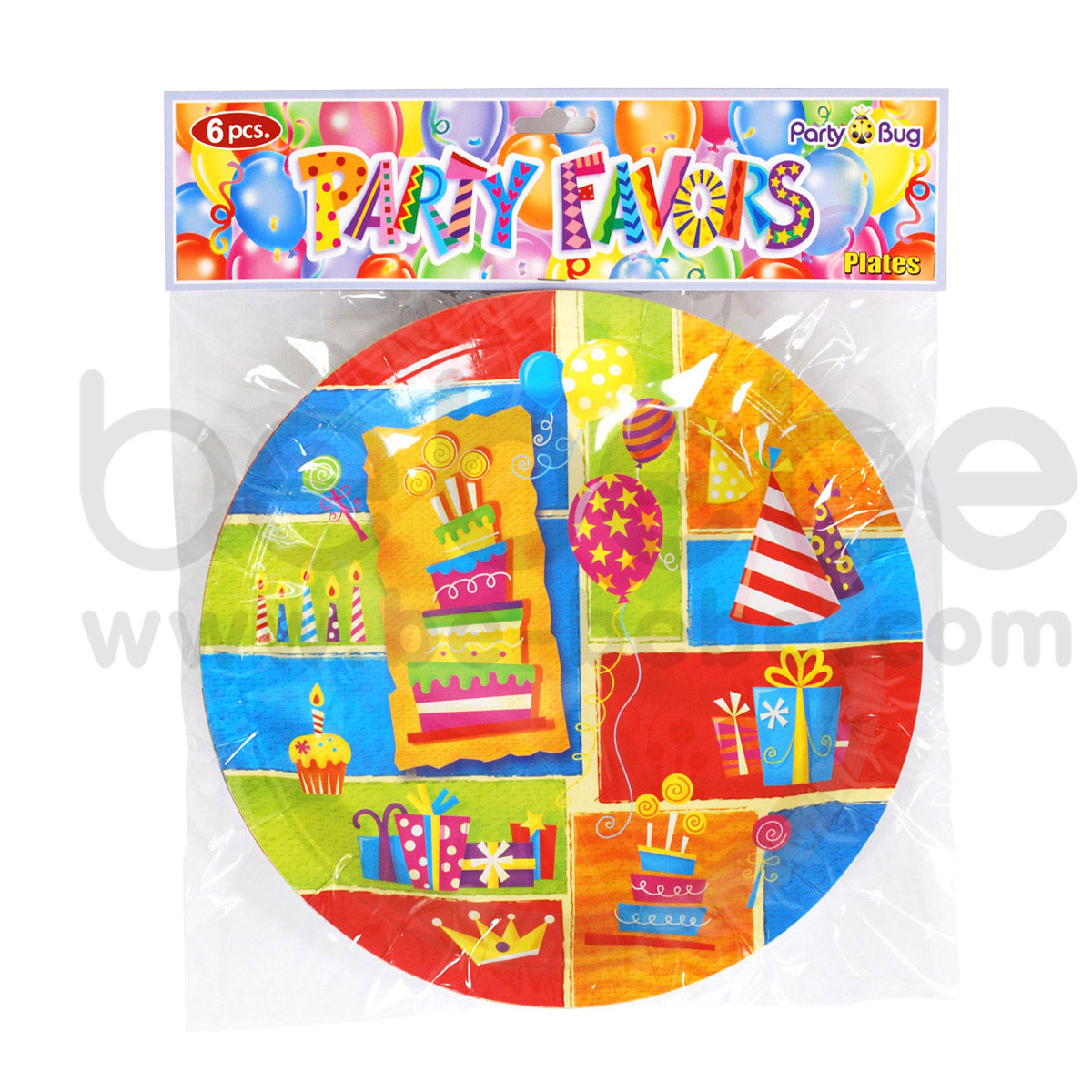 PARTY BUG : Paper plate 9 inch., 6 Packs