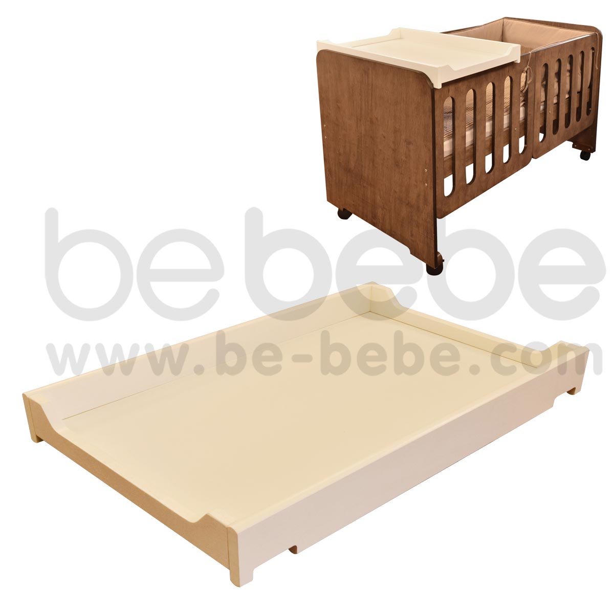 be bebe: Wooden Changing tray/ White