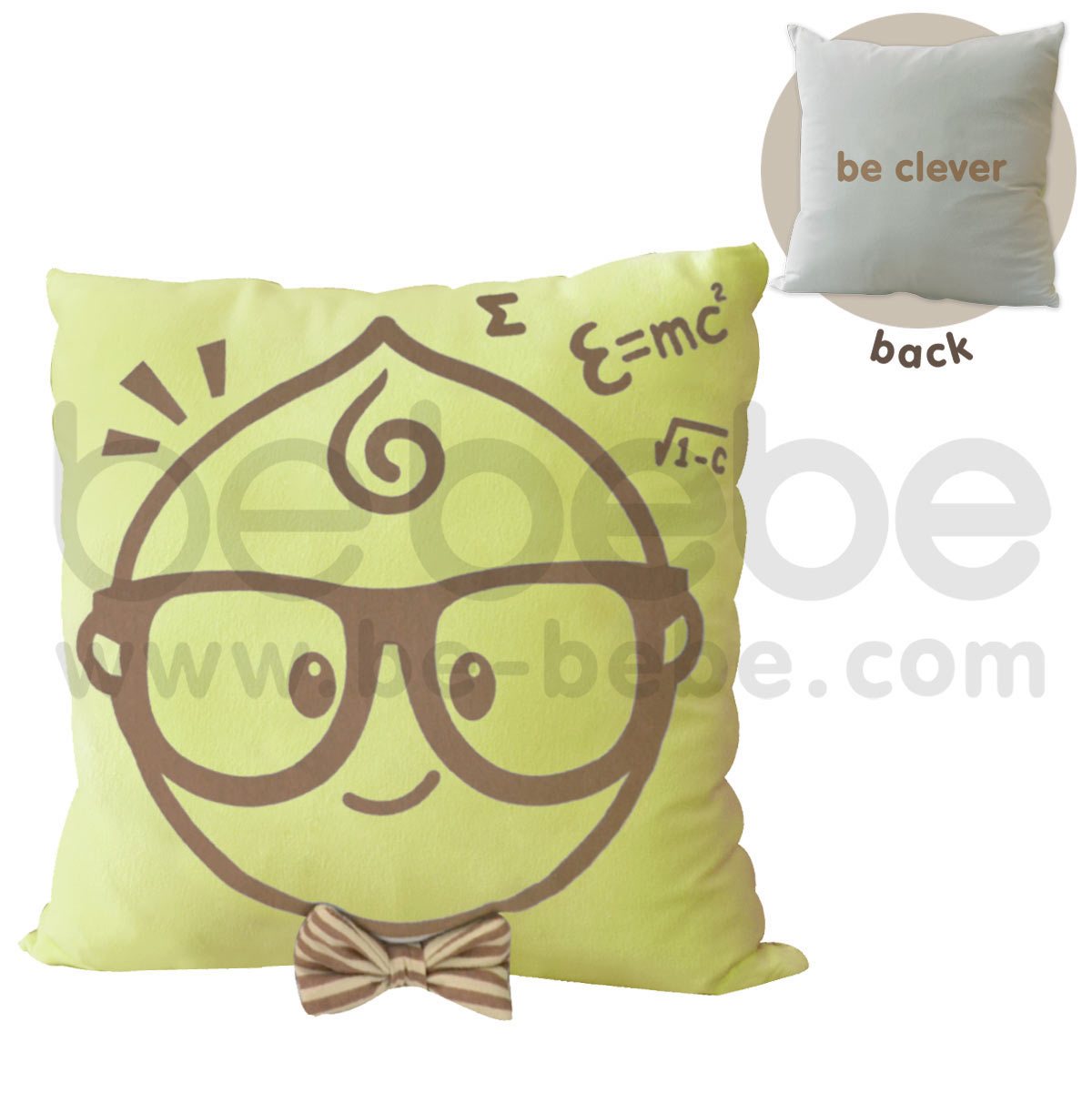 bebebe : Pillow-be clever-boy / Light Green