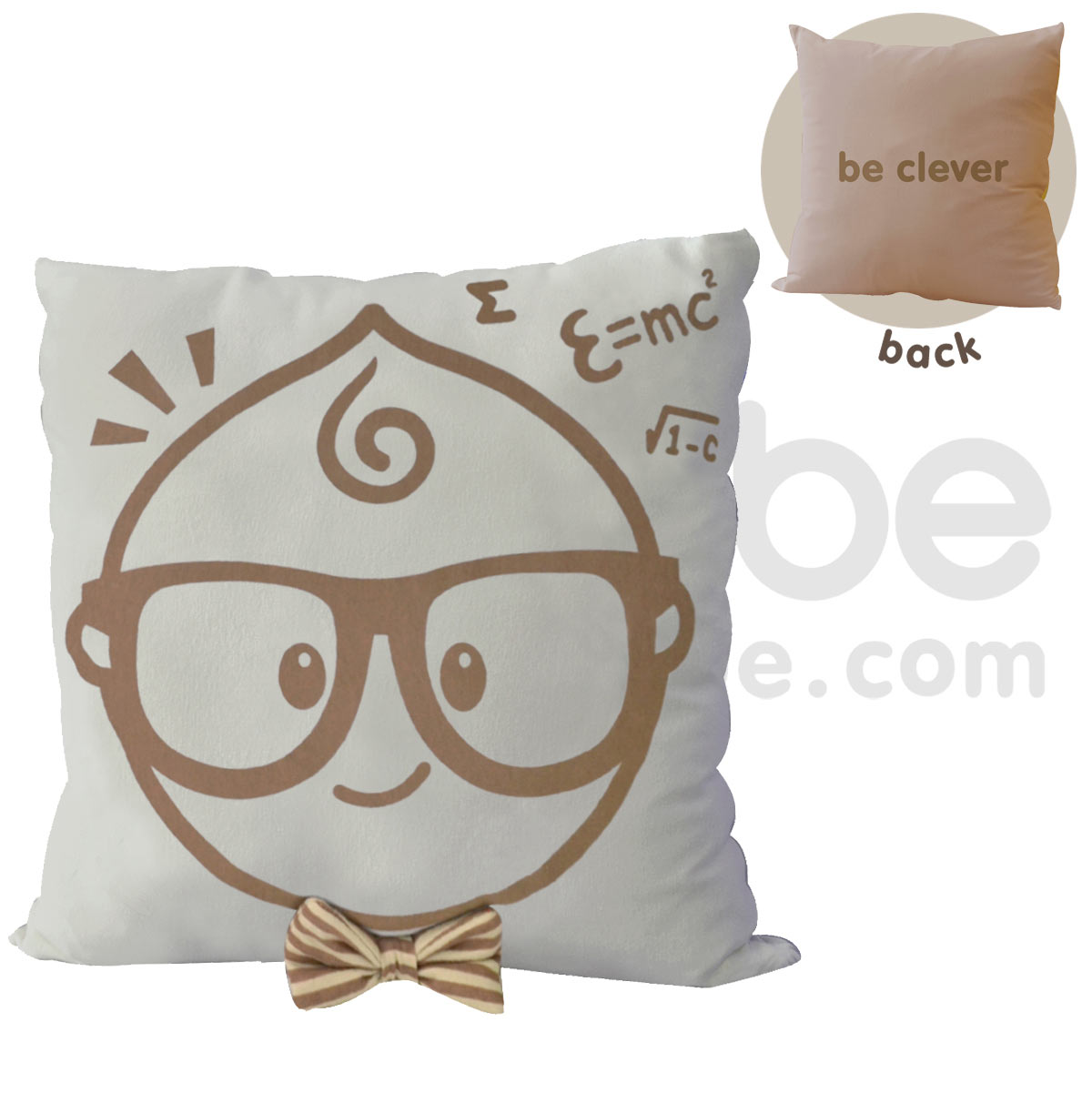 bebebe : Pillow-be clever-boy / Light Gray 
