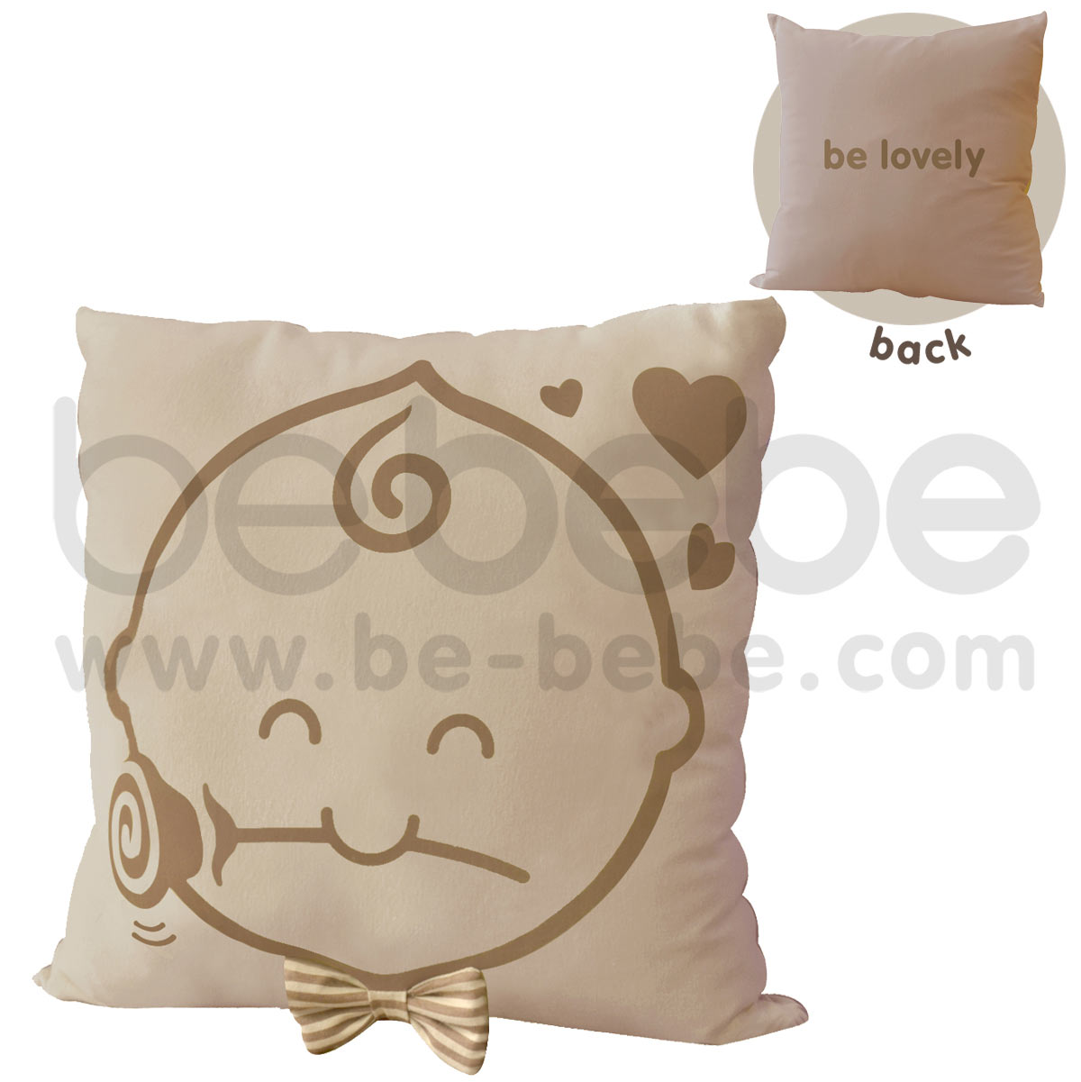 bebebe : Pillow-be lovely-boy / Light Brown