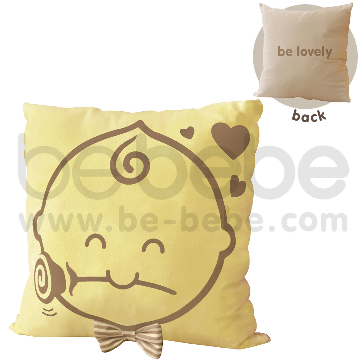 bebebe : Pillow-be lovely-boy / Light Yellow 
