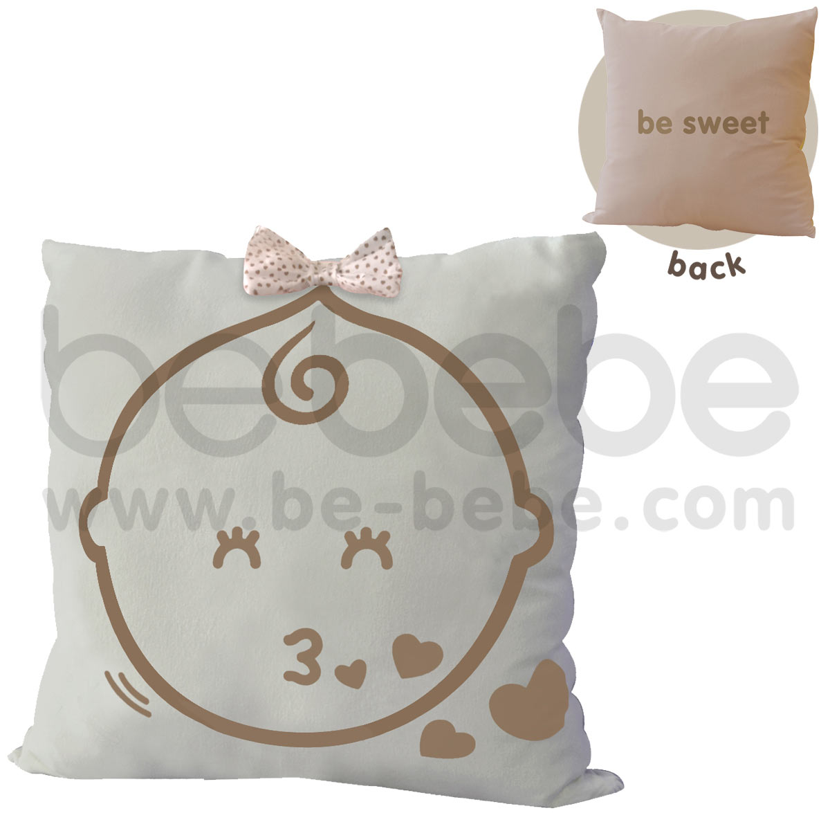 bebebe : Pillow-be sweet-girl / Light Gray 