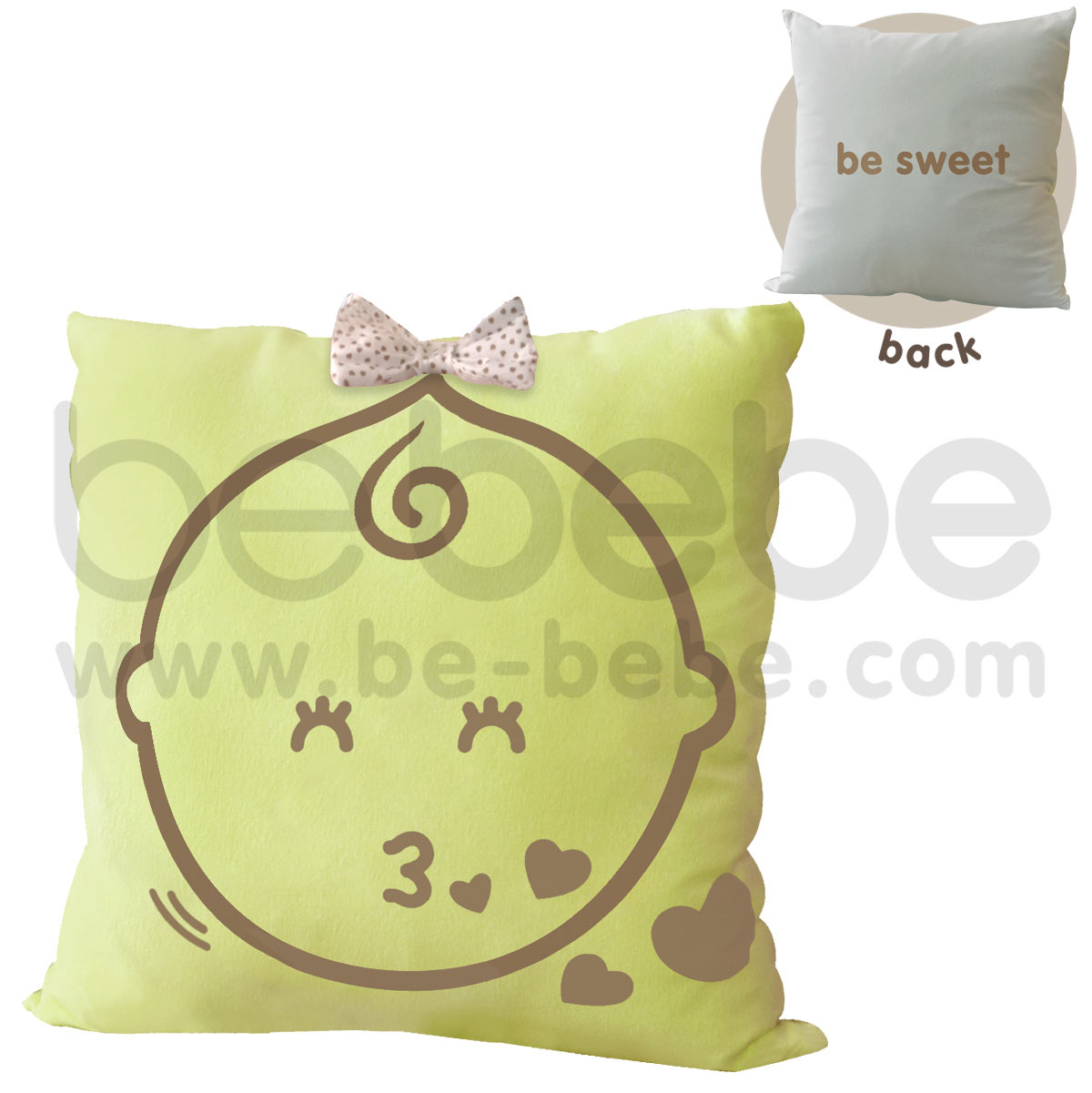 bebebe : Pillow-be sweet-girl / Light Green