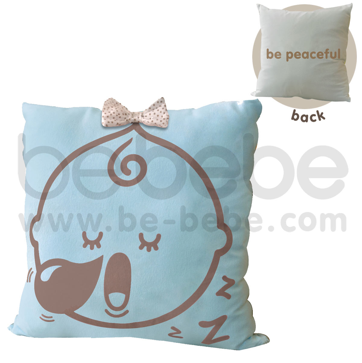 bebebe : Pillow-be peaceful-girl / Light Blue