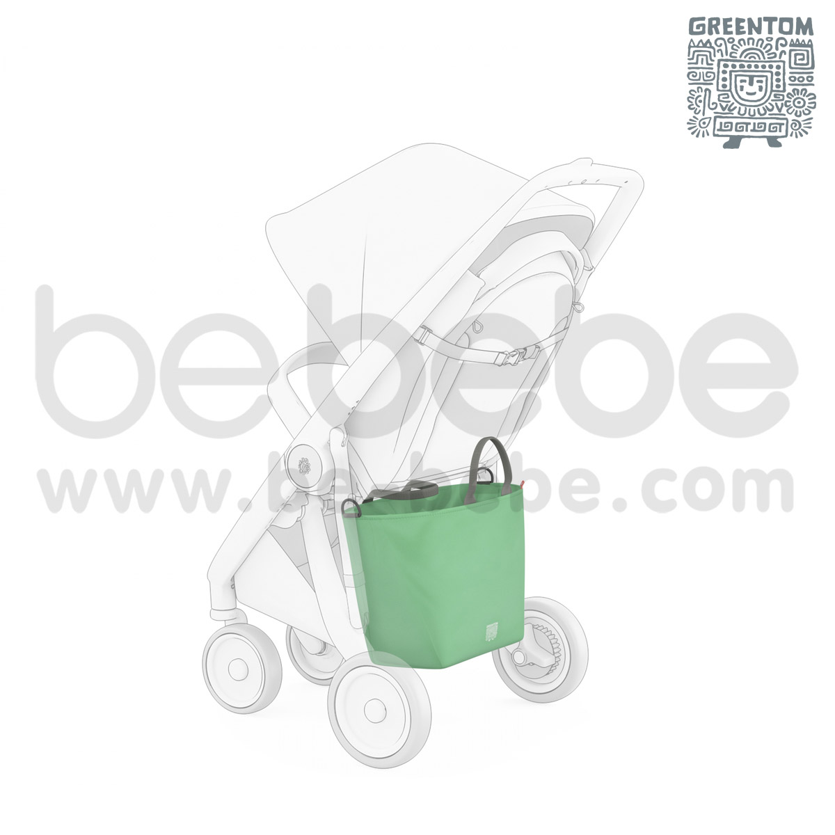 Greentom : กระเป๋า Shopping Bag / ดำ